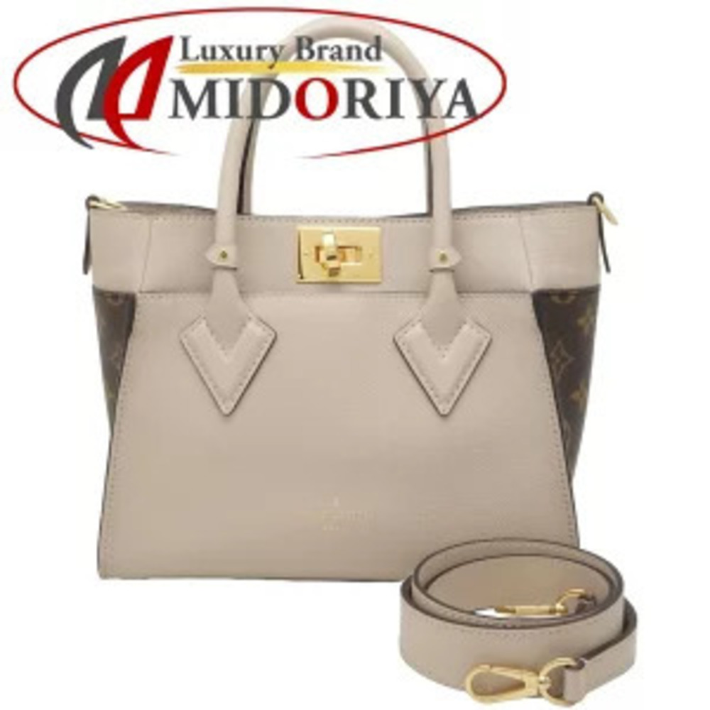 LOUIS VUITTON On My Side Bag Greige Gray Brown